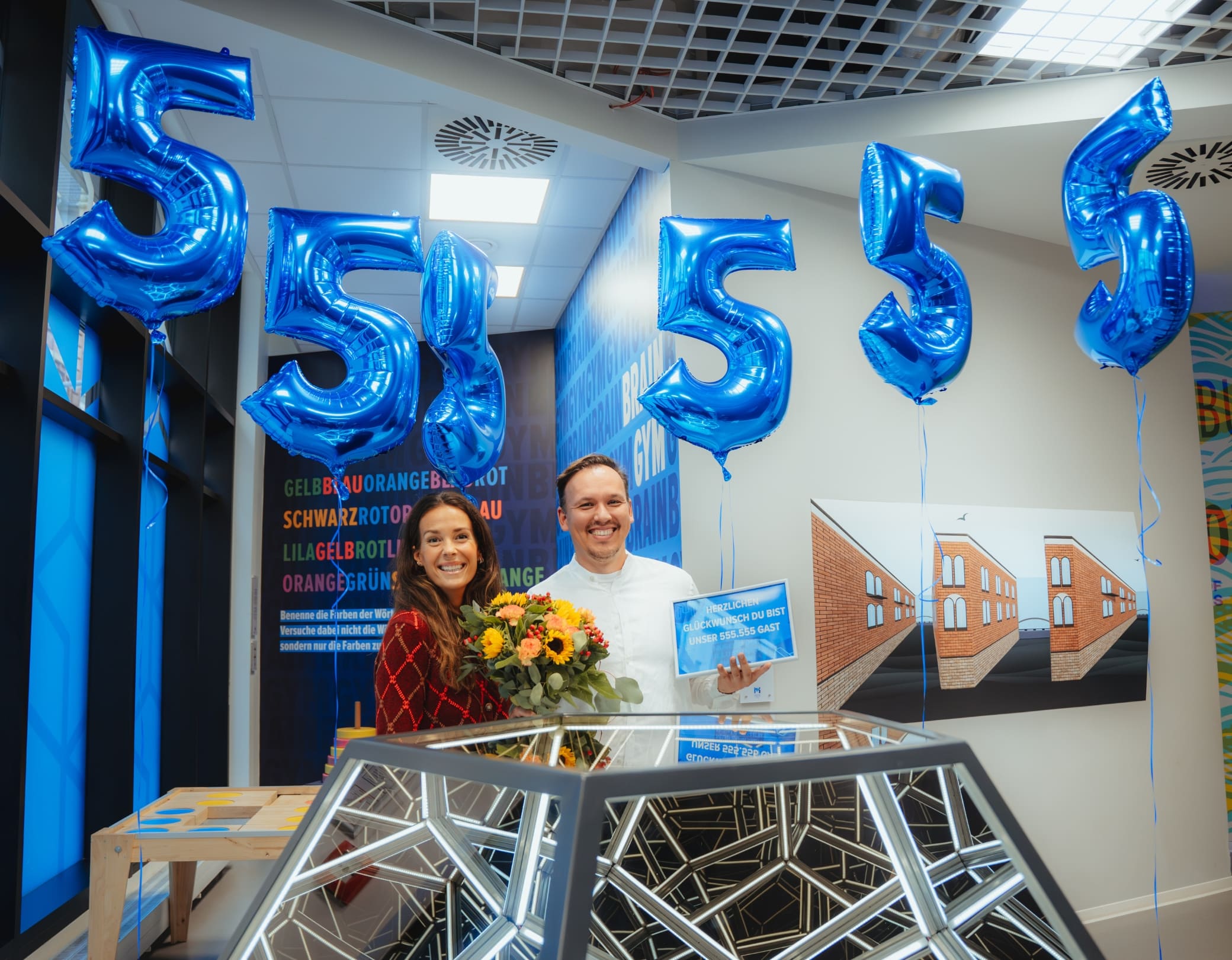 Reason to celebrate: The 555,555th guest visited our exhibition